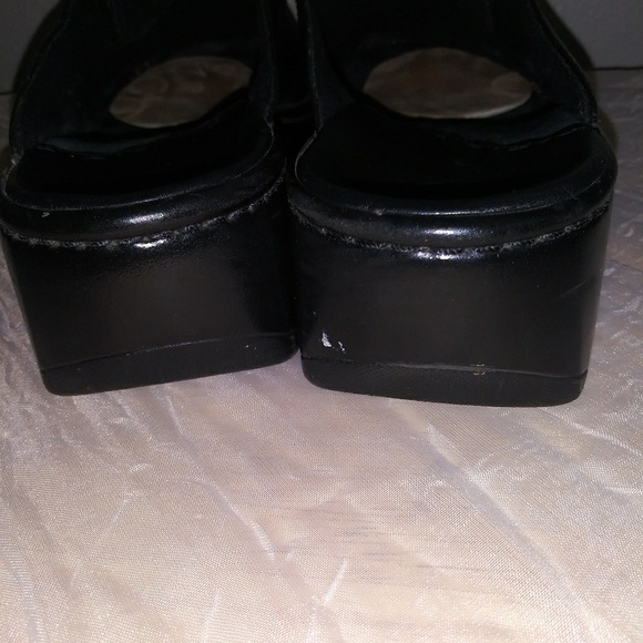 Clarks slip on shoes Black with purple Flower - Picture 7 of 8